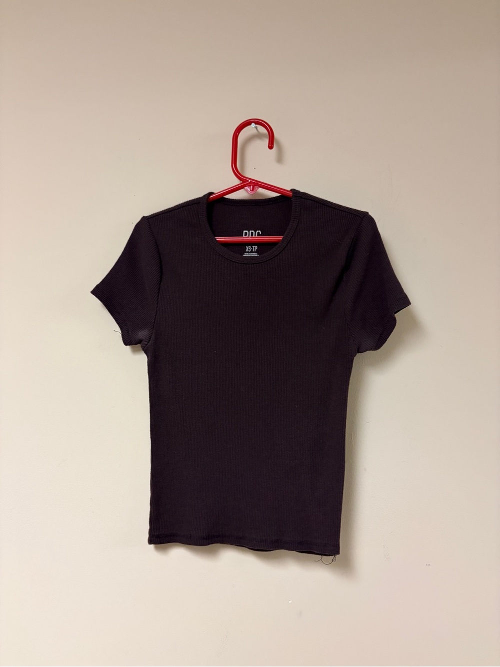 DC Black Short Sleeve Ribbed Tee